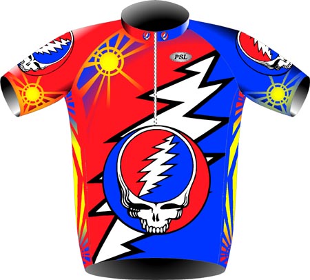 Front of GD cycling shirt